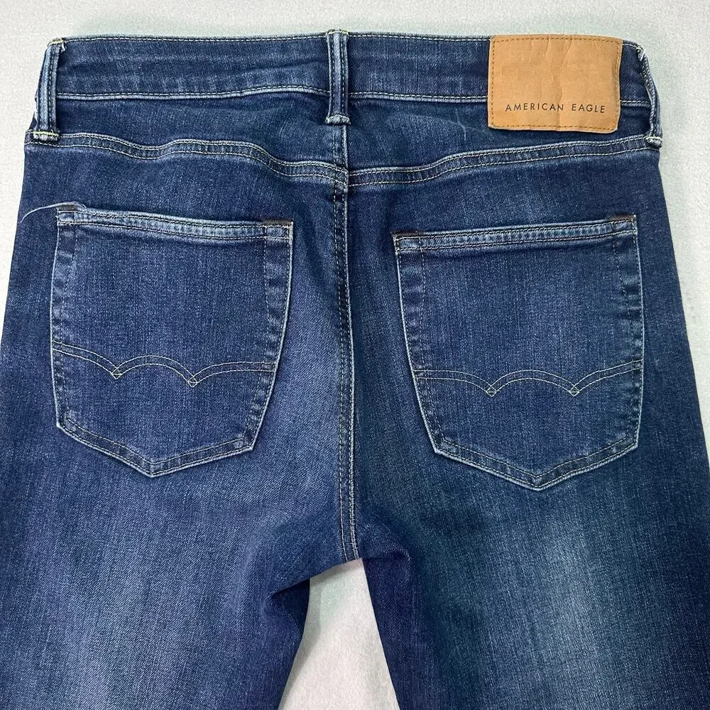 American Eagle AirFlex+ Slim Straight Stretch Jeans Dark Wash Men’s 30x32